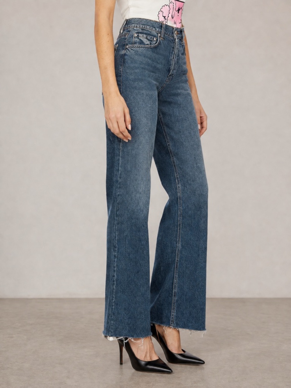 GRLFRND The Brooklyn straight leg denim jeans